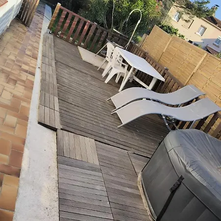 Appartement-1- Prive, Terrasse, Parking Et Jardin Le Boulou Buitenkant foto